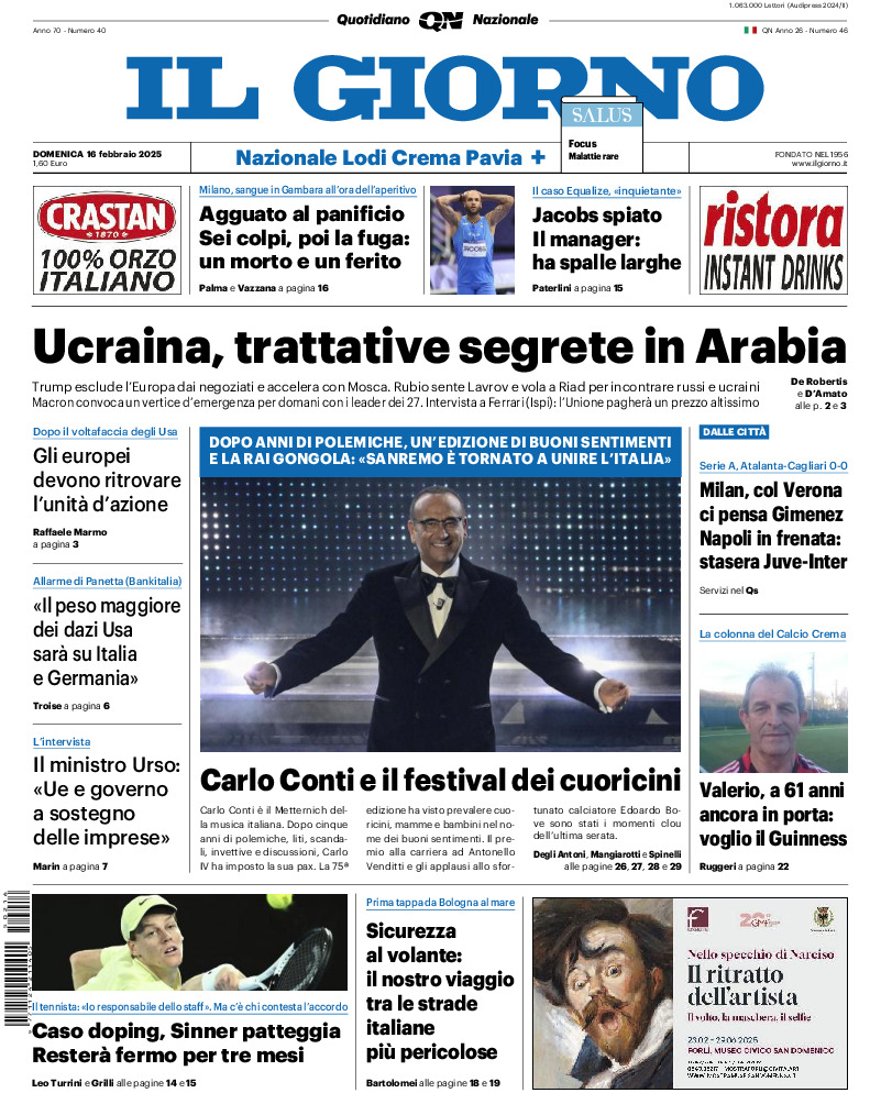 Prima-pagina-il giorno-edizione-di-oggi-20250216